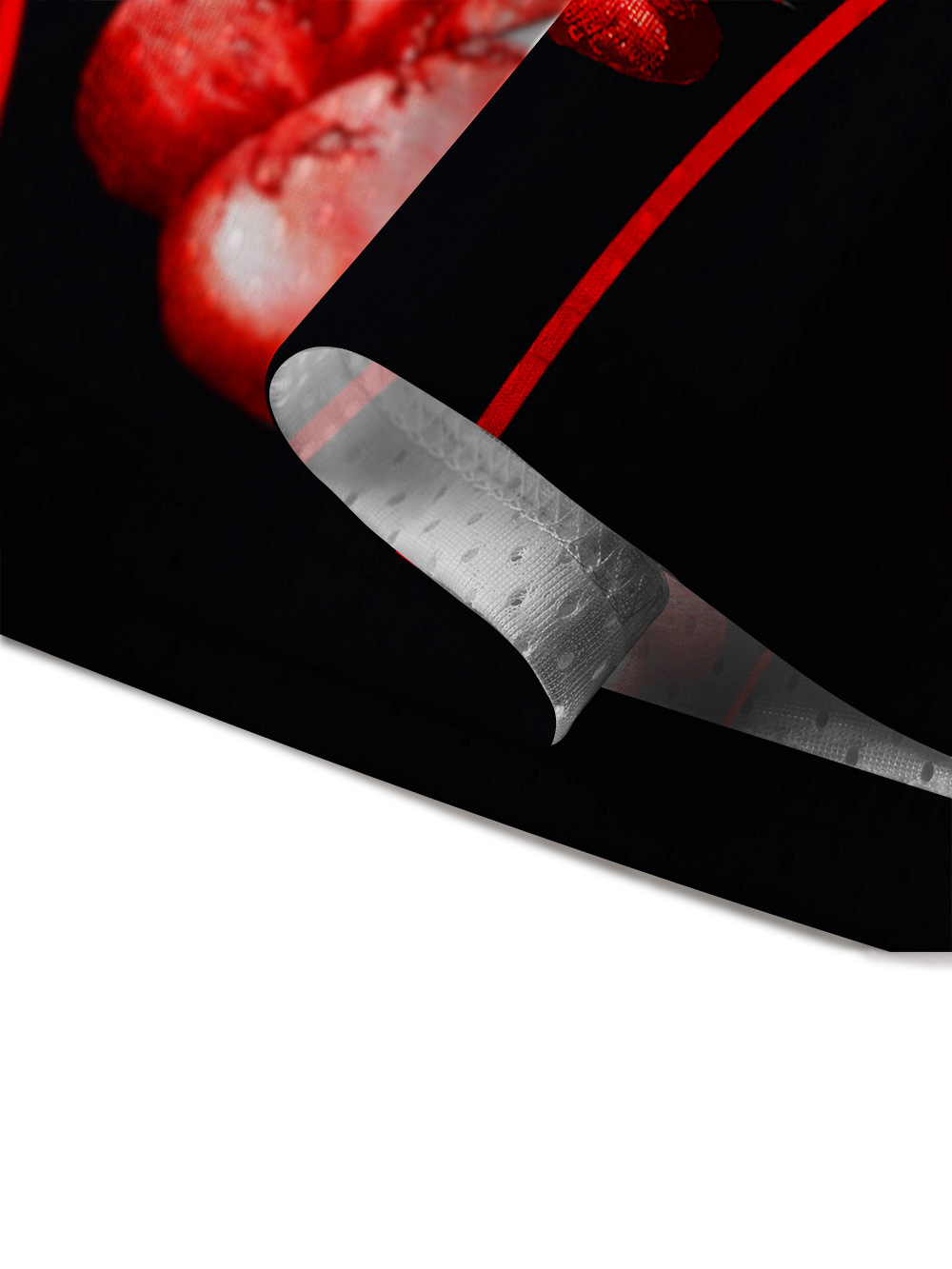 Bound in Crimson Mesh Jersey