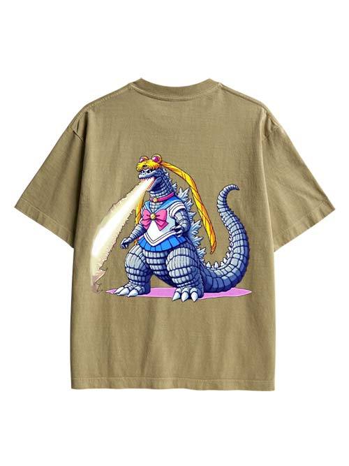 Sailor Godzilla Double Sided Print Washed TShirt