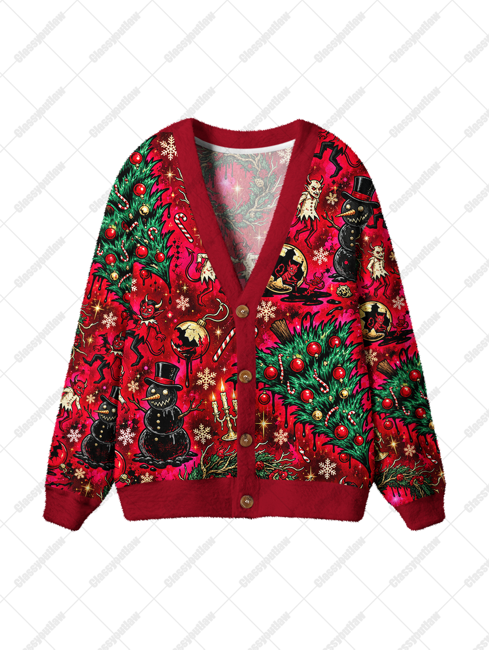 DARK CHRISTMAS UGLY CARDIGAN SWEATERS