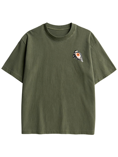MULTITUDE OF GAZES DOUBLE SIDED PRINT WASHED TSHIRT