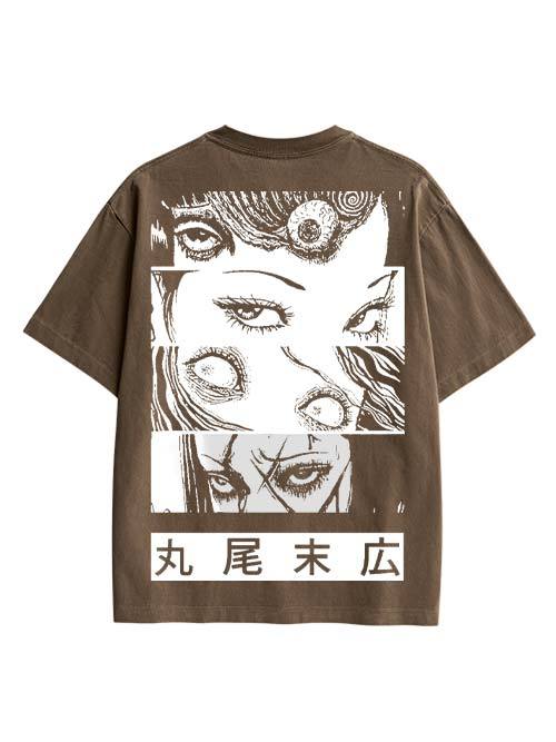 Eyes Of The Unknown Double Sided Print Washed TShirt