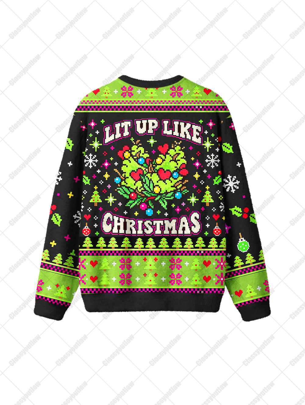 LIT CHRISTMAS VIBES UGLY CHRISTMAS SWEATSHIRT