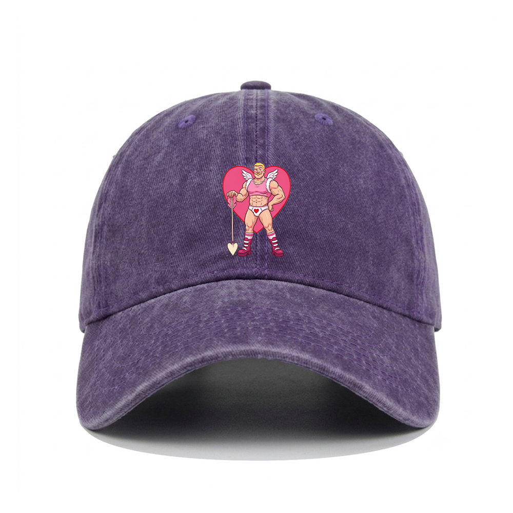 MUSCULAR CUPID WASHED VINTAGE BASEBALL CAP