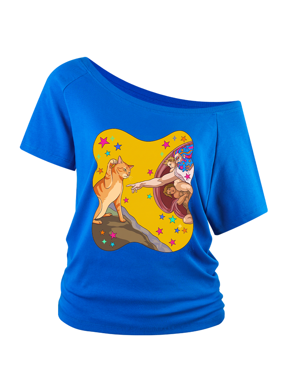 GOD CAT TOUCH OFF SHOULDER TSHIRT