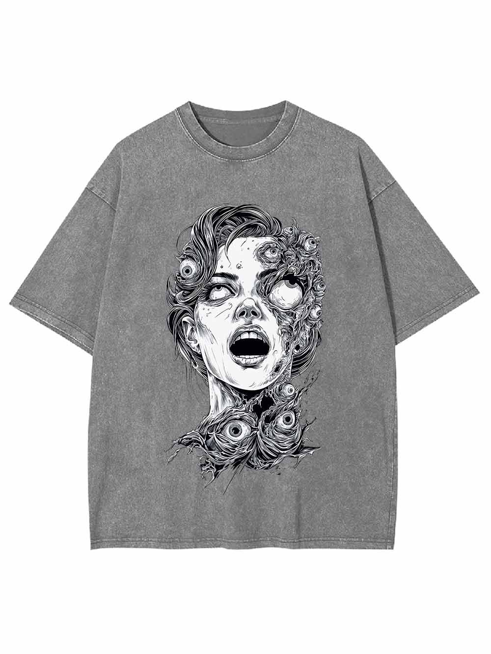 Grotesque Face Washed Tshirt
