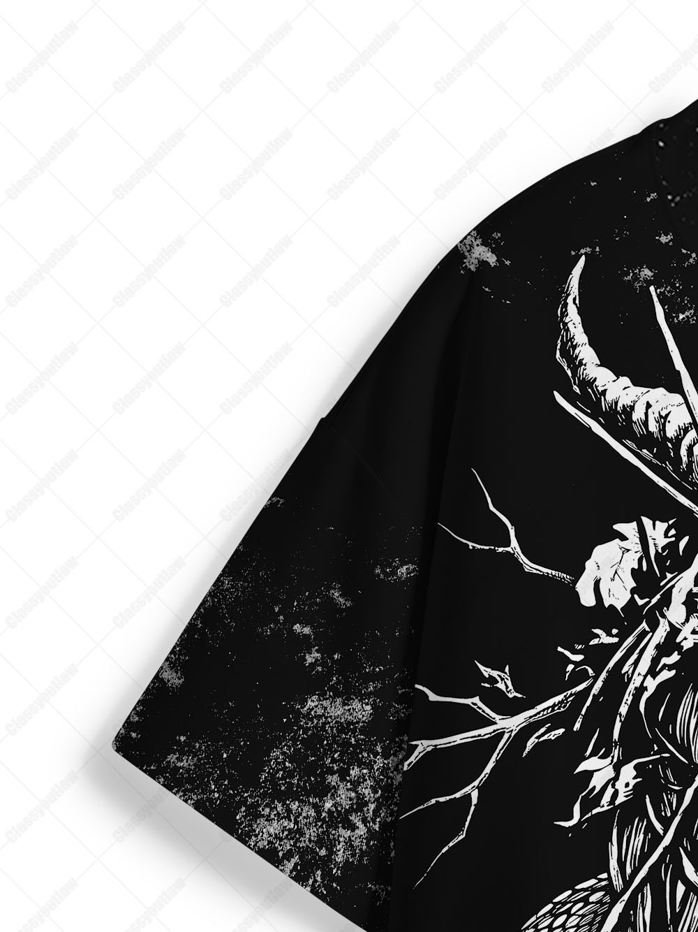 Venom Abyss Monochrome Gothic Snake Eco Oversized Graphic Tees