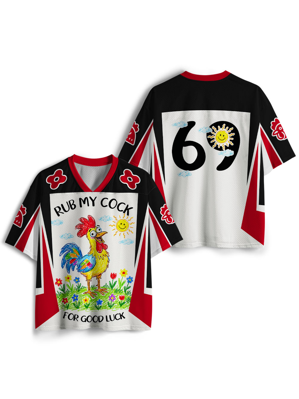 RUB MY COCK FOR GOOD LUCK MESH JERSEY