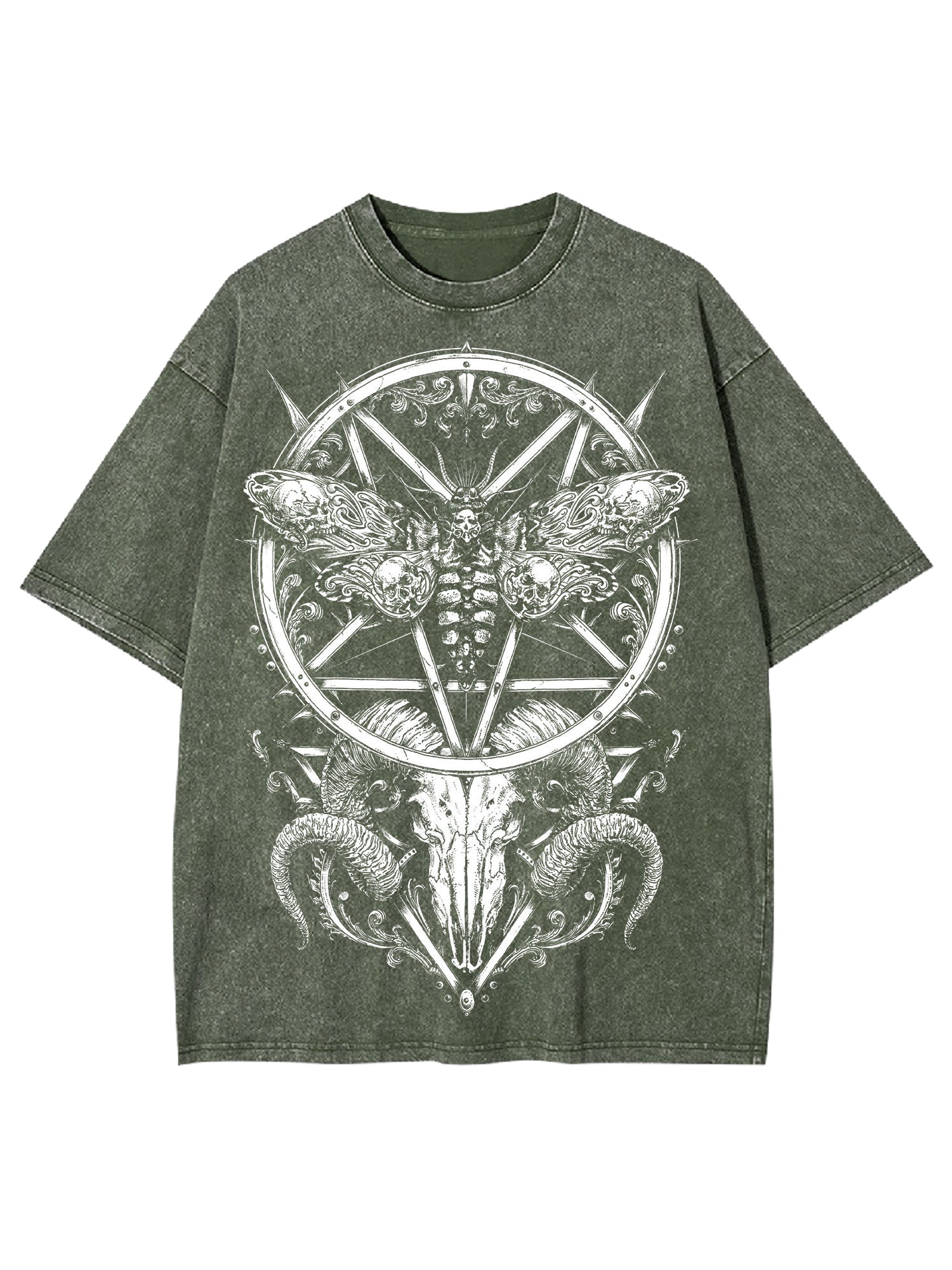War Goat Washed Tshirt-ClassyOutlaw