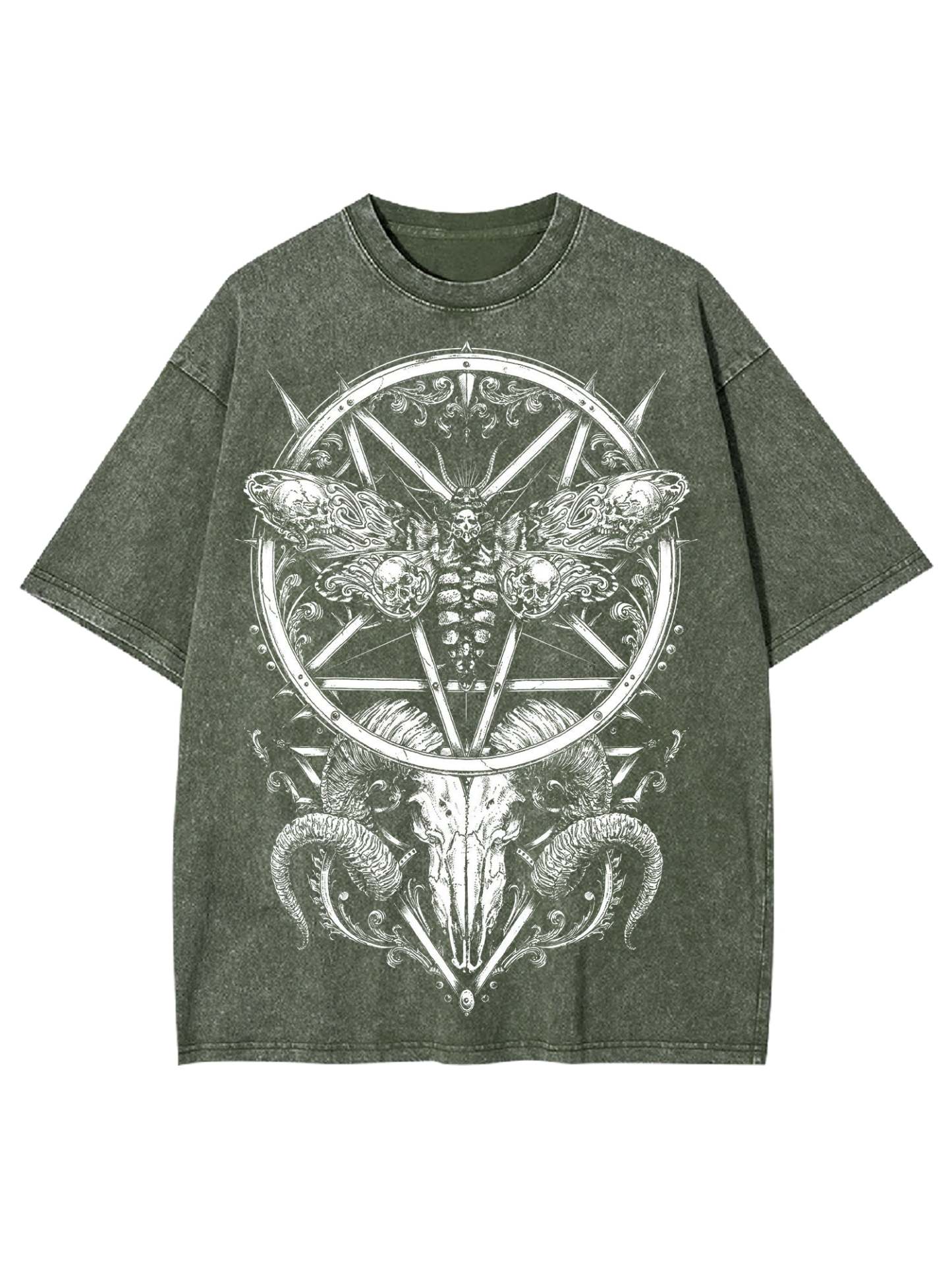 War Goat Washed Tshirt-ClassyOutlaw