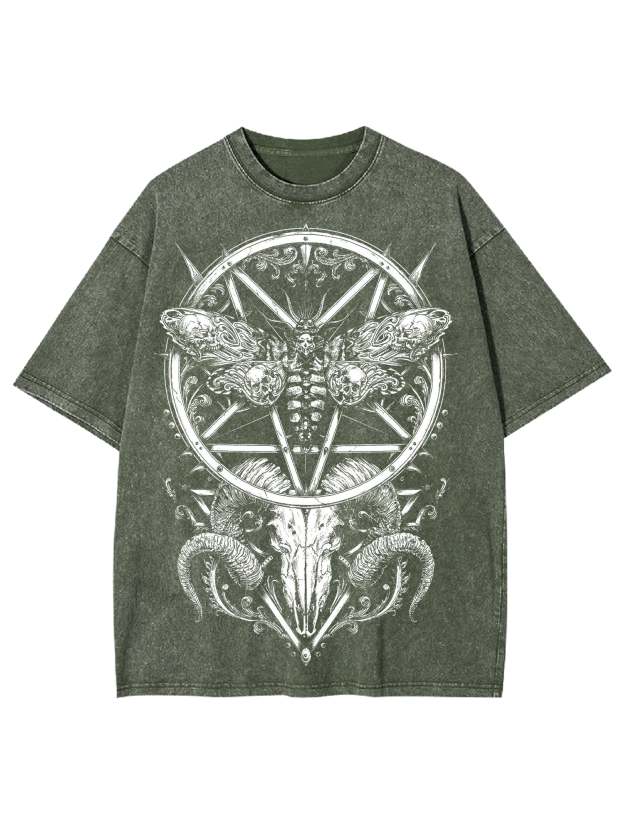 War Goat Washed Tshirt-ClassyOutlaw