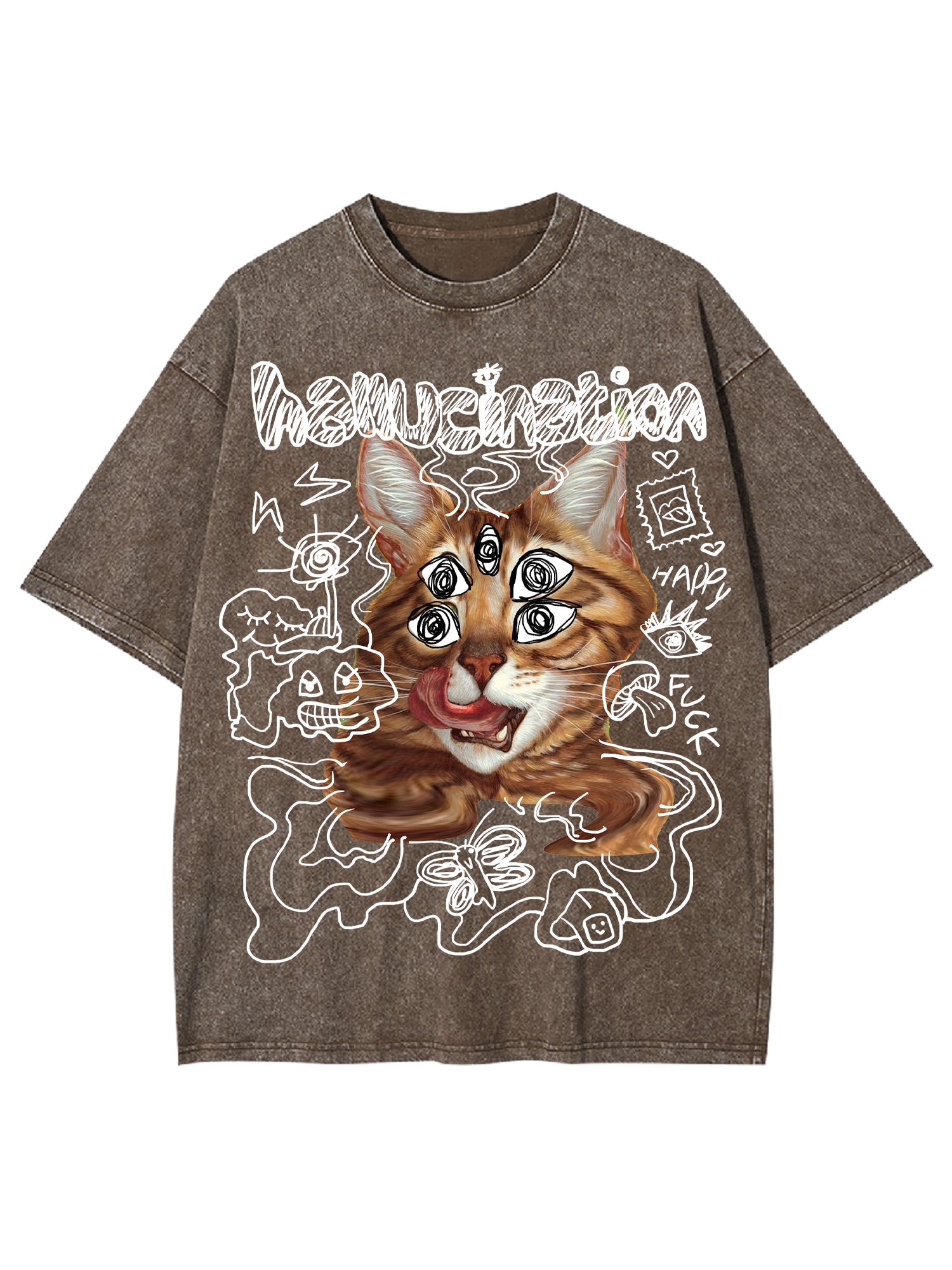 Hallucination Washed Tshirt-ClassyOutlaw
