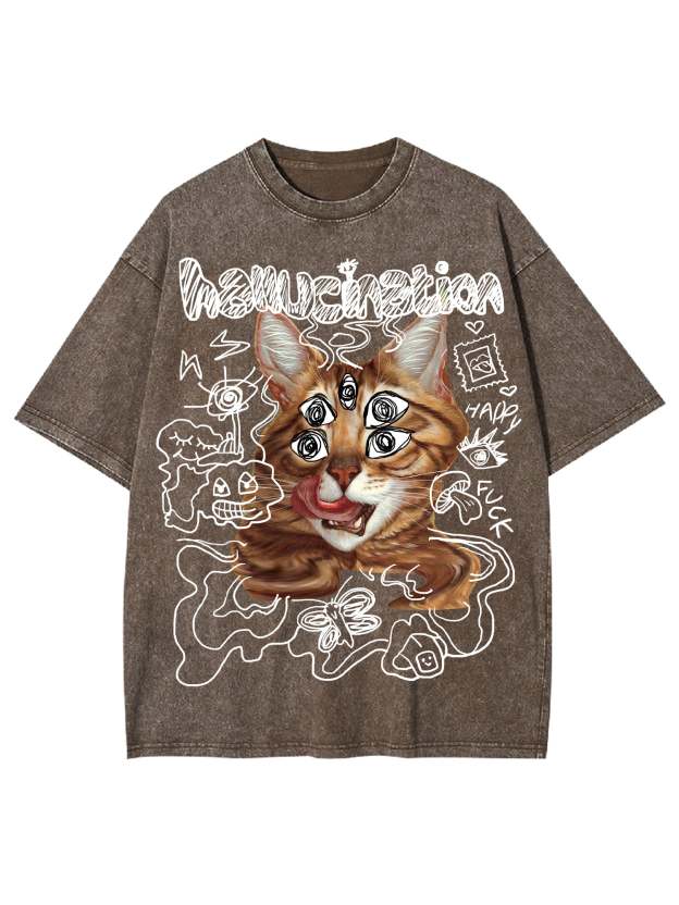 Hallucination Washed Tshirt-ClassyOutlaw