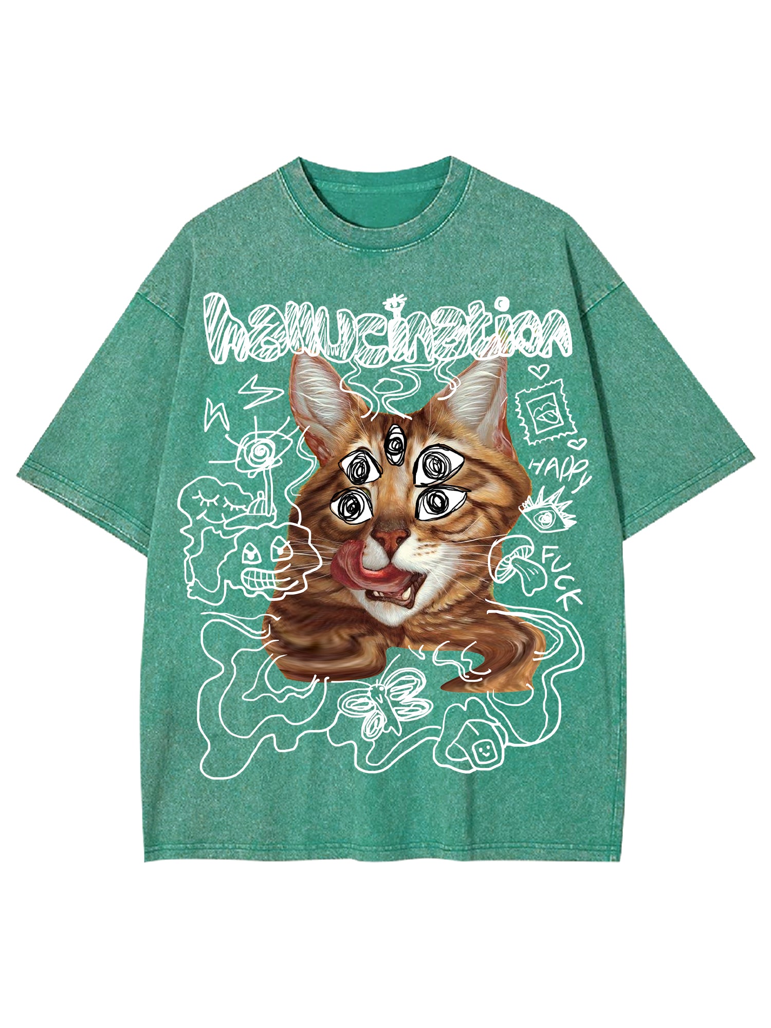 Hallucination Washed Tshirt-ClassyOutlaw
