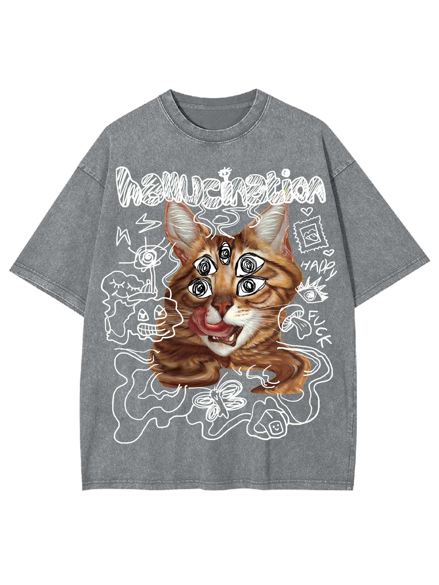 Hallucination Washed Tshirt-ClassyOutlaw
