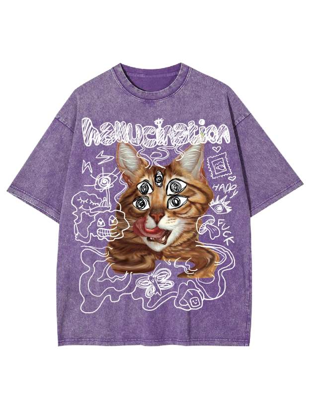 Hallucination Washed Tshirt-ClassyOutlaw