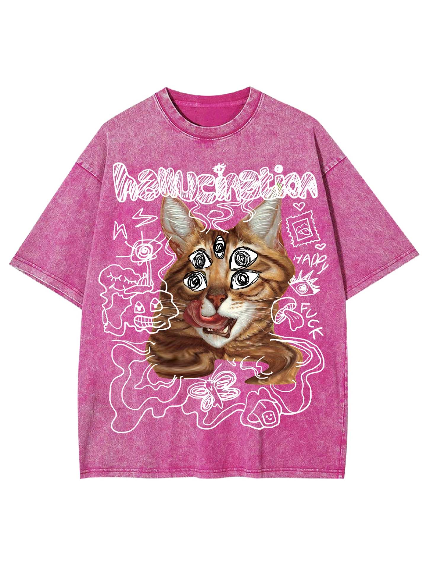 Hallucination Washed Tshirt-ClassyOutlaw