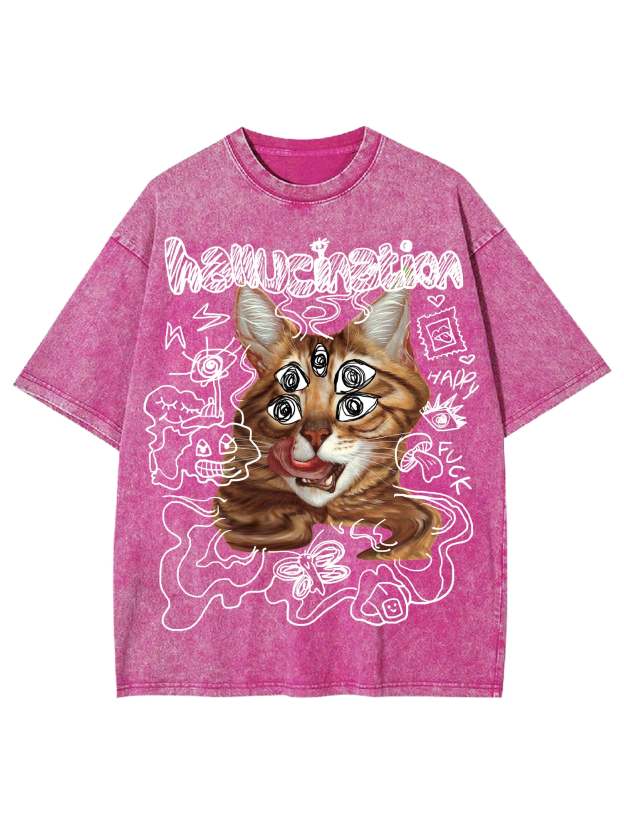 Hallucination Washed Tshirt-ClassyOutlaw