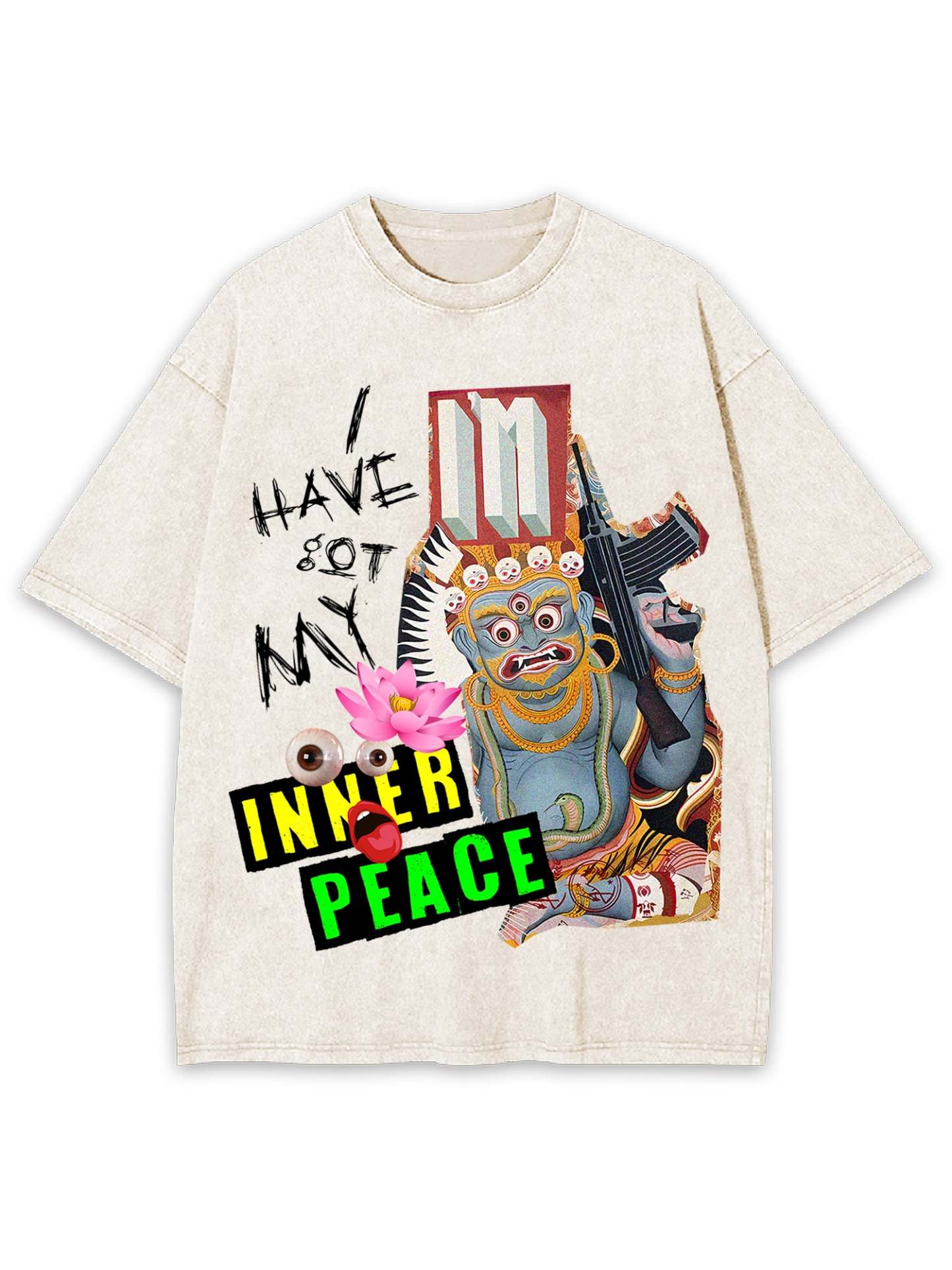 I Have Got My Inner Peace Washed Tshirt-ClassyOutlaw