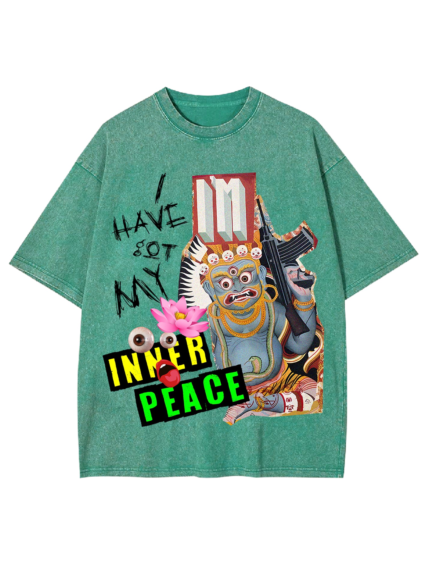 I Have Got My Inner Peace Washed Tshirt-ClassyOutlaw