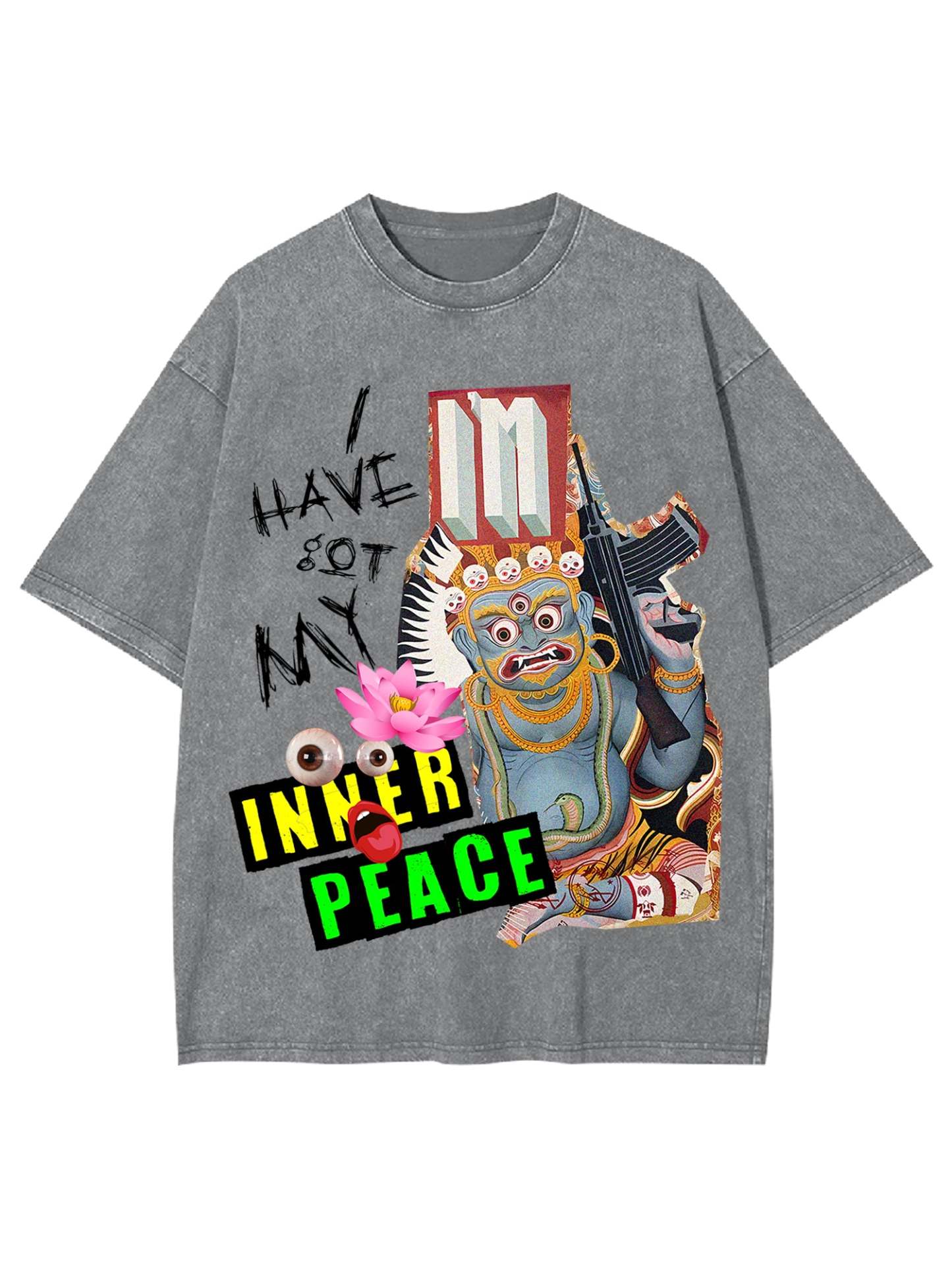 I Have Got My Inner Peace Washed Tshirt-ClassyOutlaw