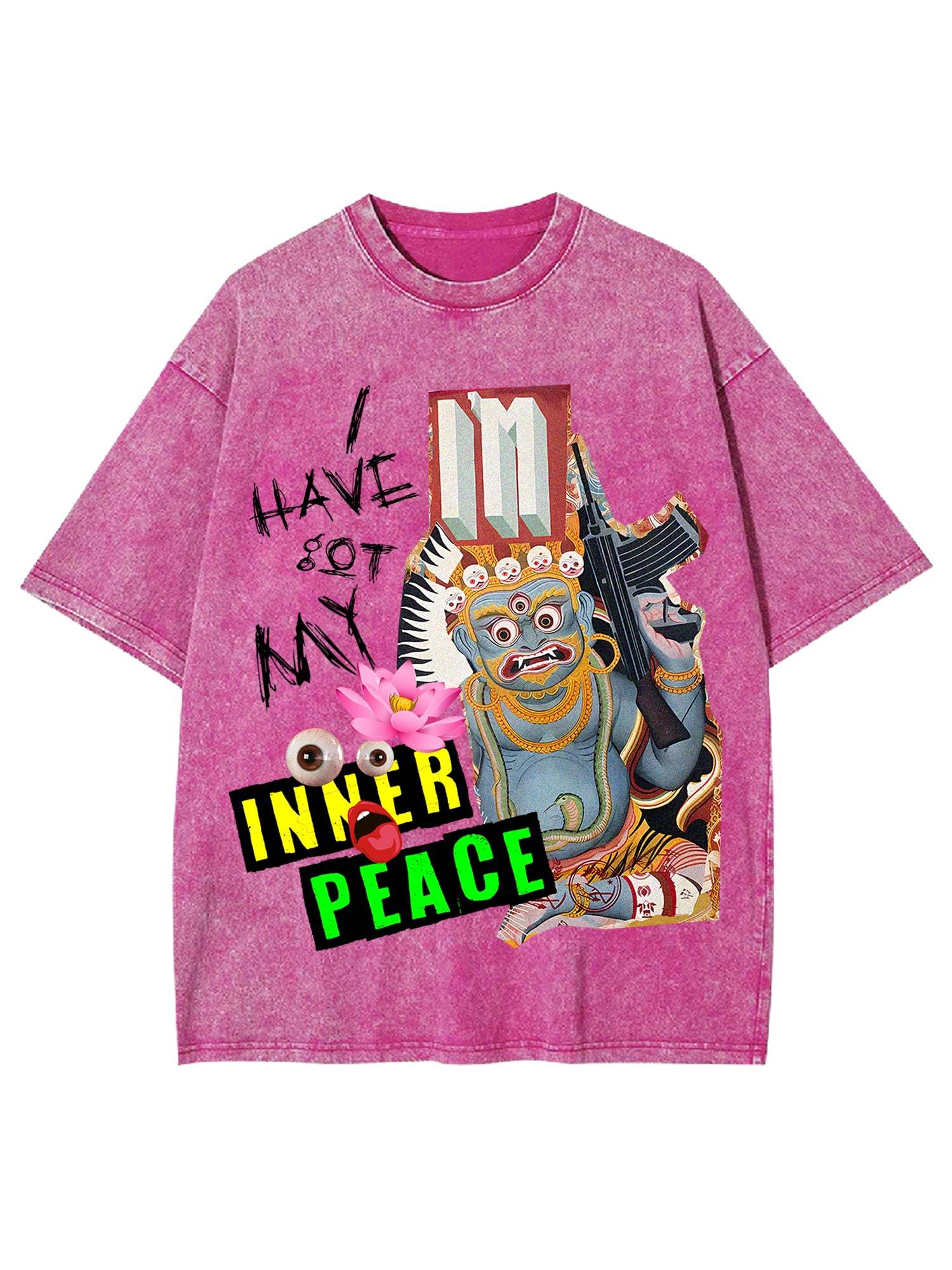 I Have Got My Inner Peace Washed Tshirt-ClassyOutlaw