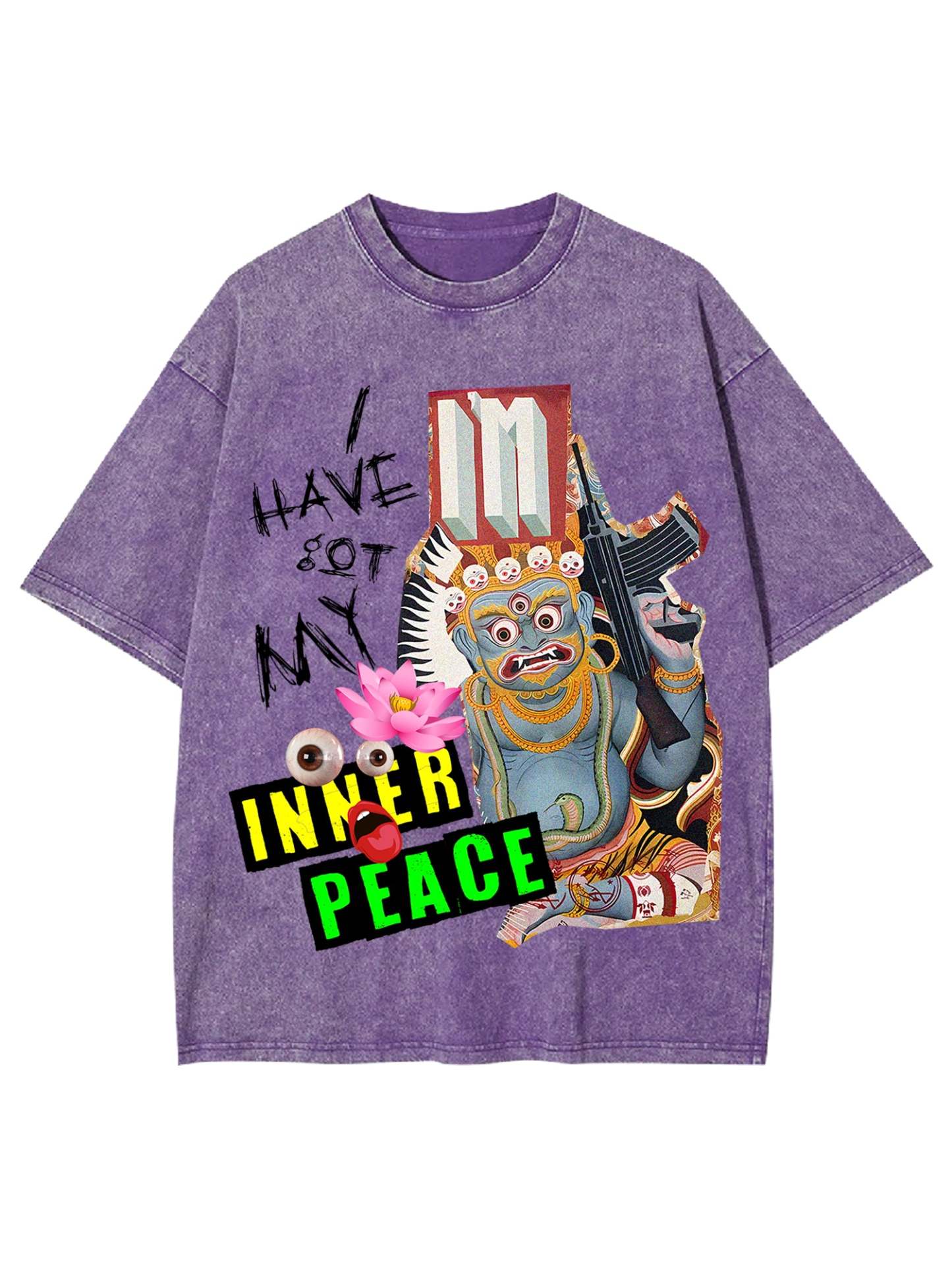 I Have Got My Inner Peace Washed Tshirt-ClassyOutlaw