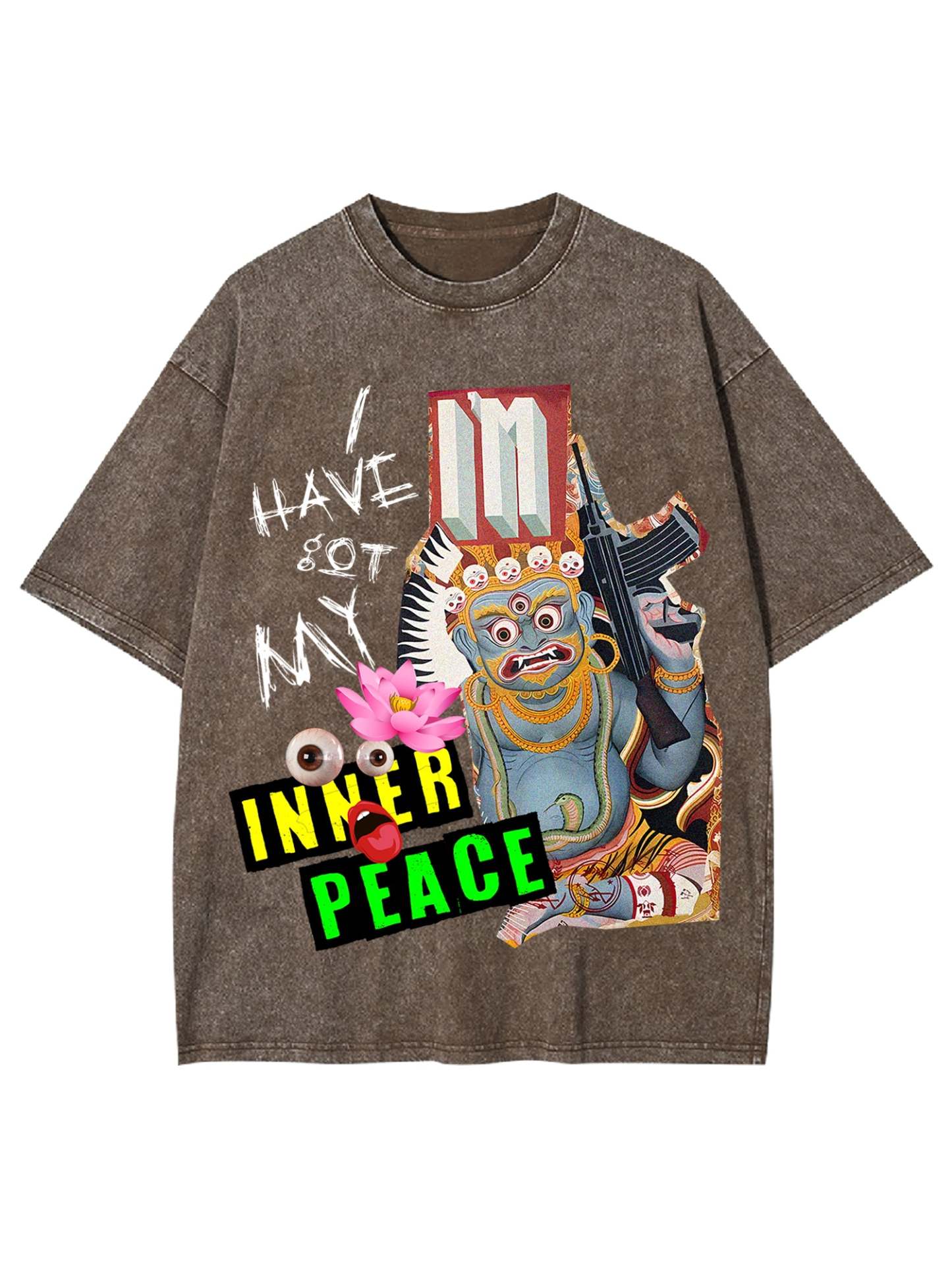 I Have Got My Inner Peace Washed Tshirt-ClassyOutlaw