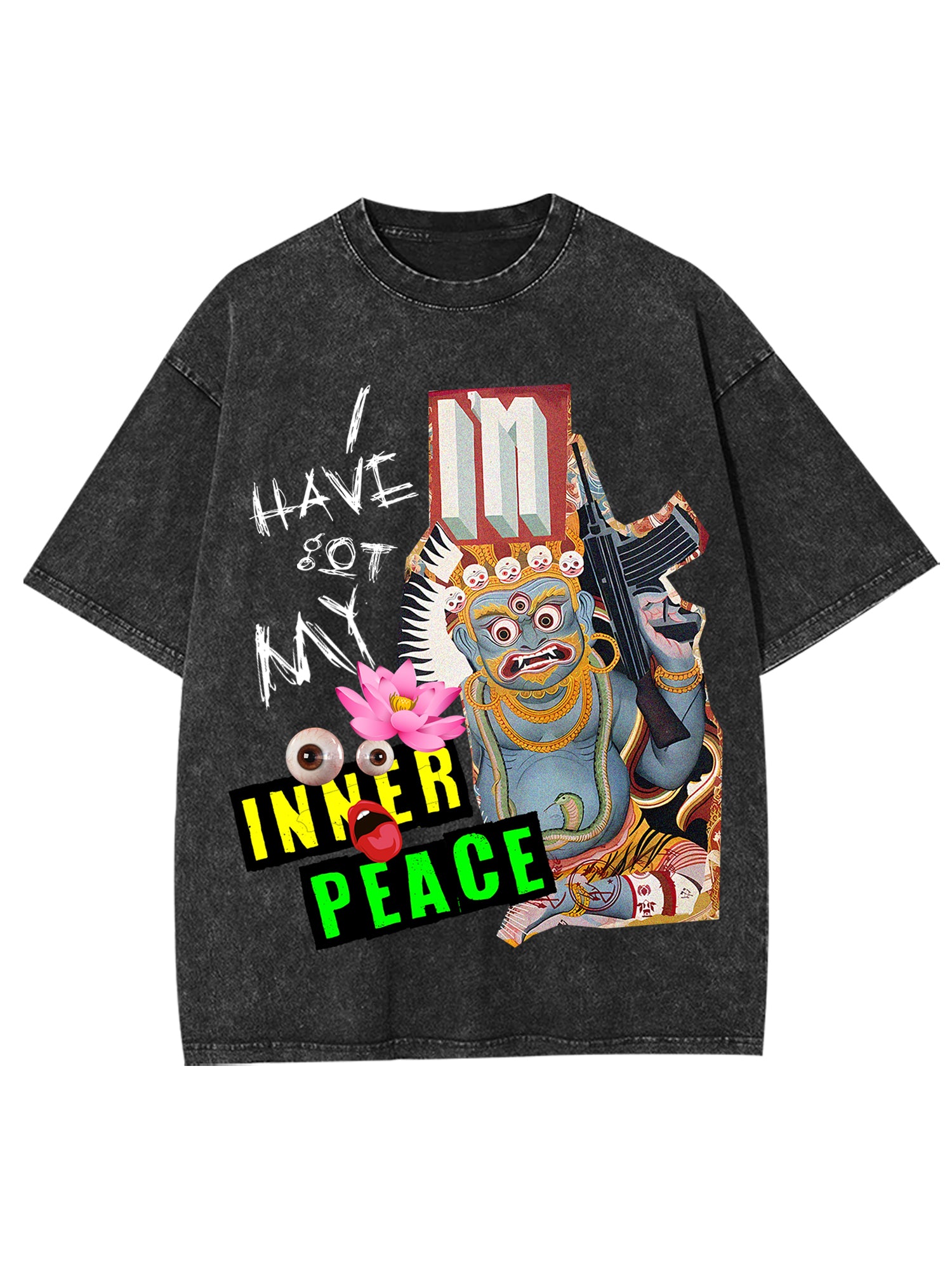 I Have Got My Inner Peace Washed Tshirt-ClassyOutlaw