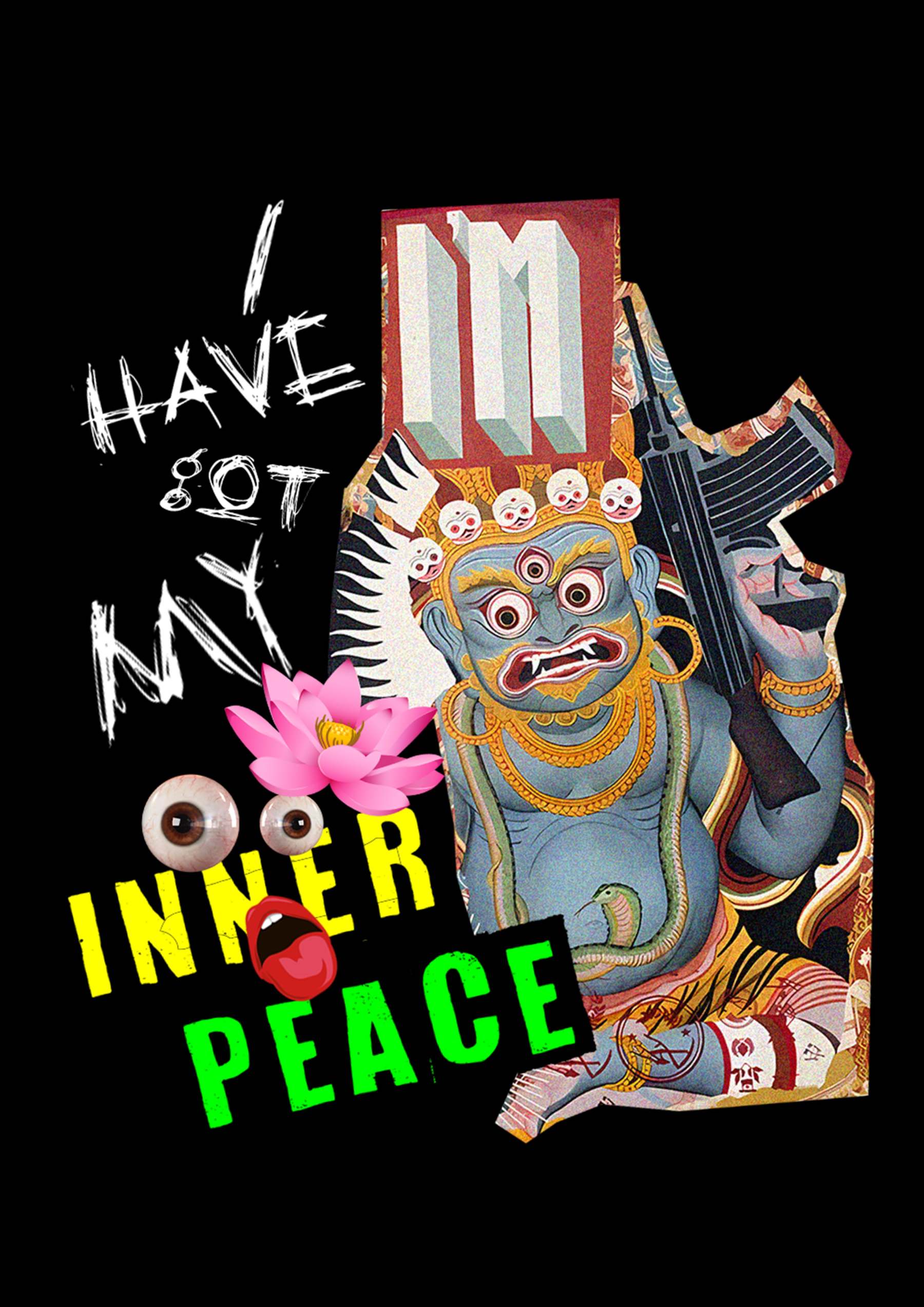 I Have Got My Inner Peace Washed Long-Sleeve Tshirt-ClassyOutlaw