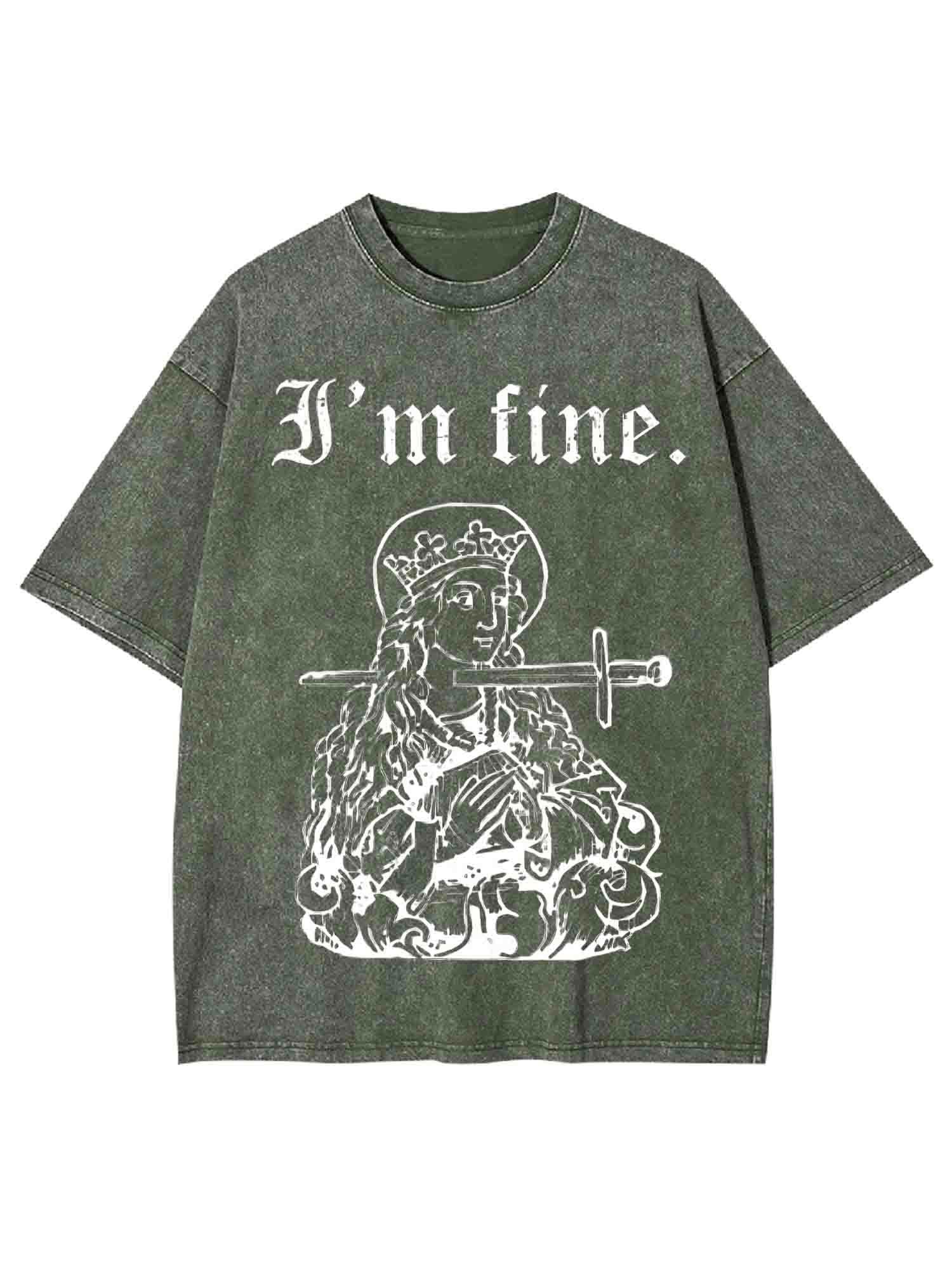 I'm Fine Washed Tshirt