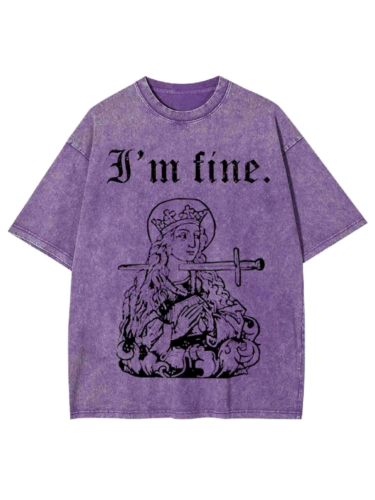 I'm Fine Washed Tshirt
