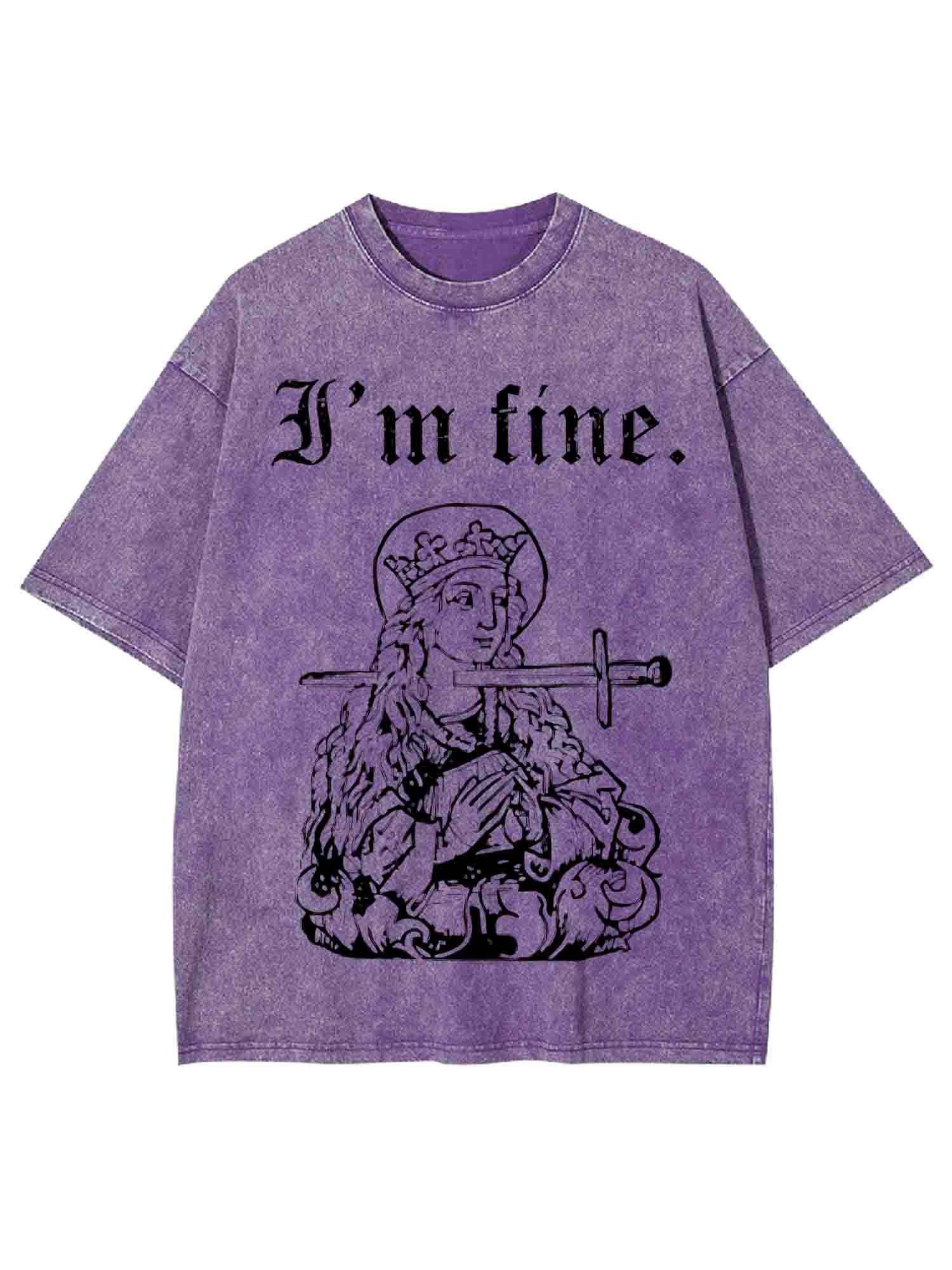 I'm Fine Washed Tshirt