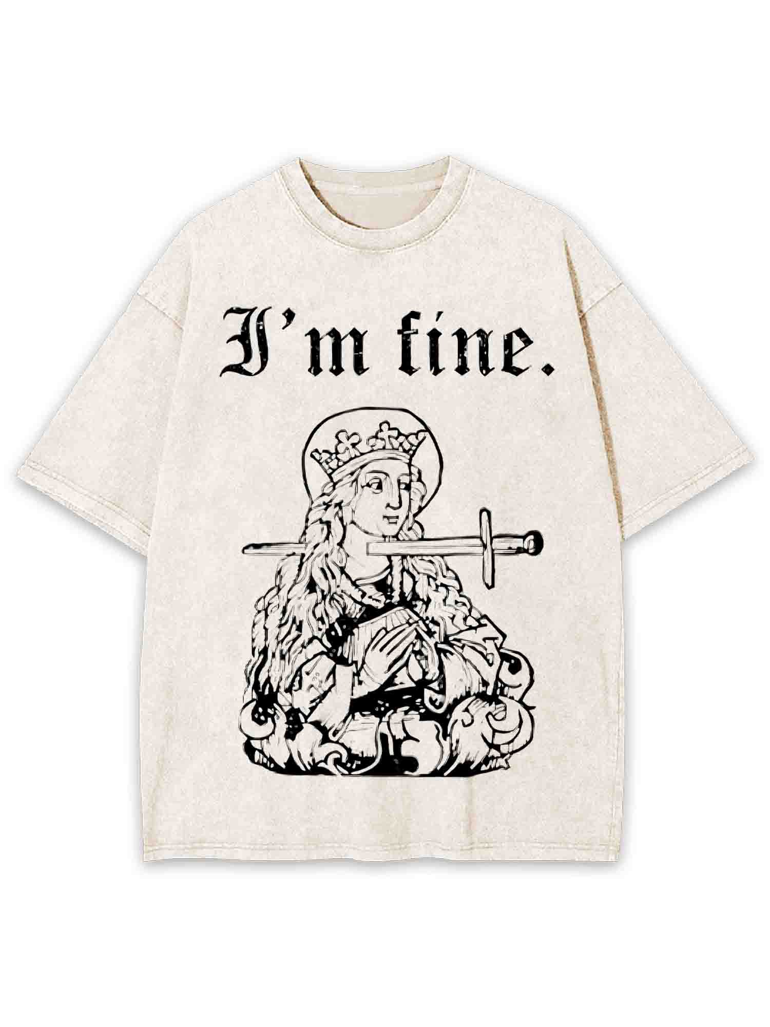 I'm Fine Washed Tshirt