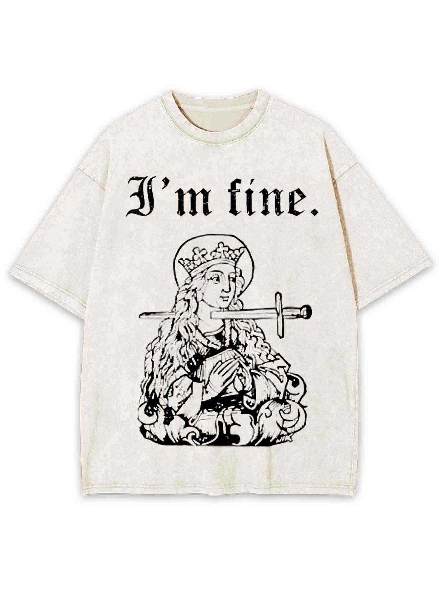 I'm Fine Washed Tshirt