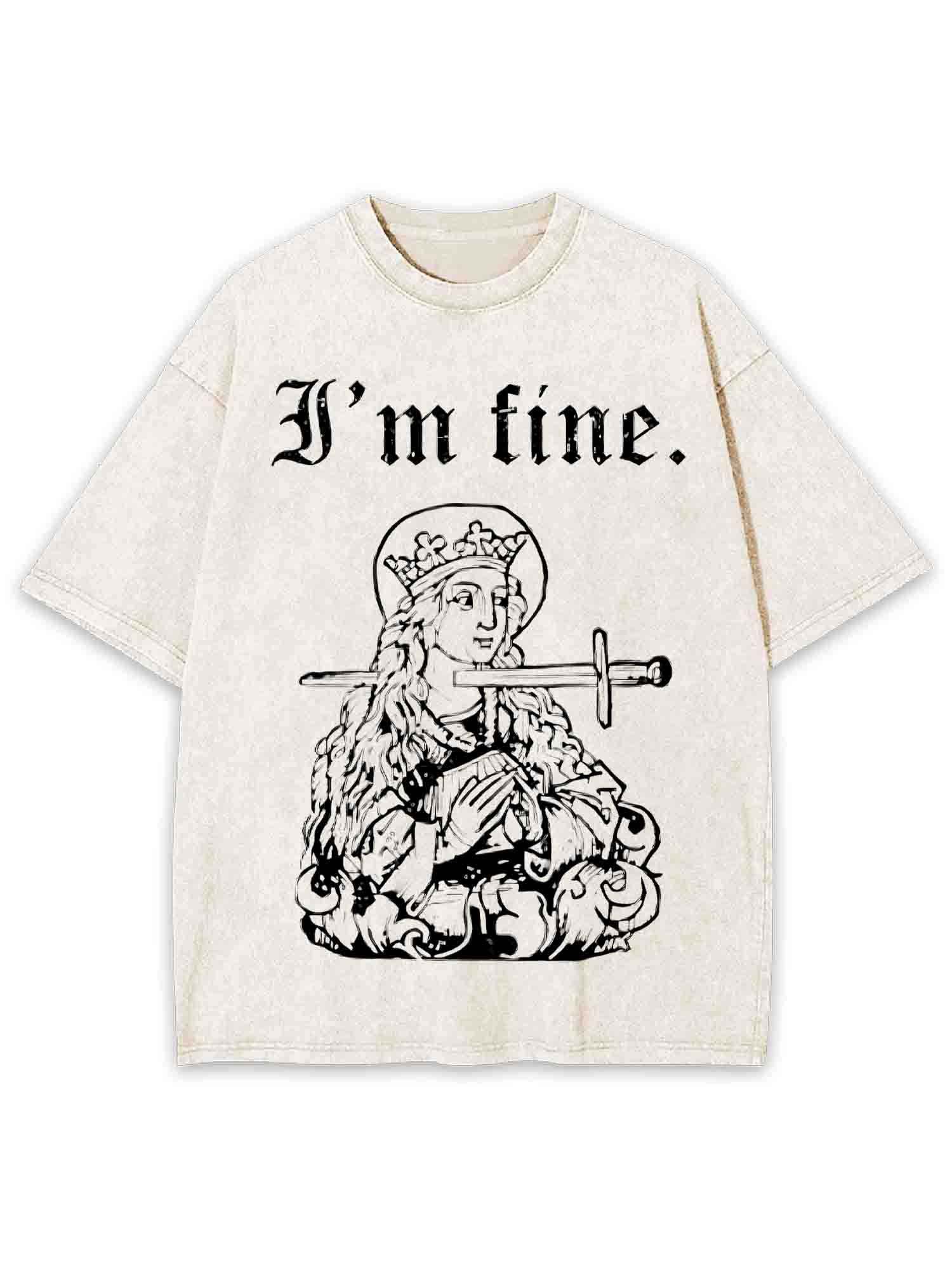 I'm Fine Washed Tshirt