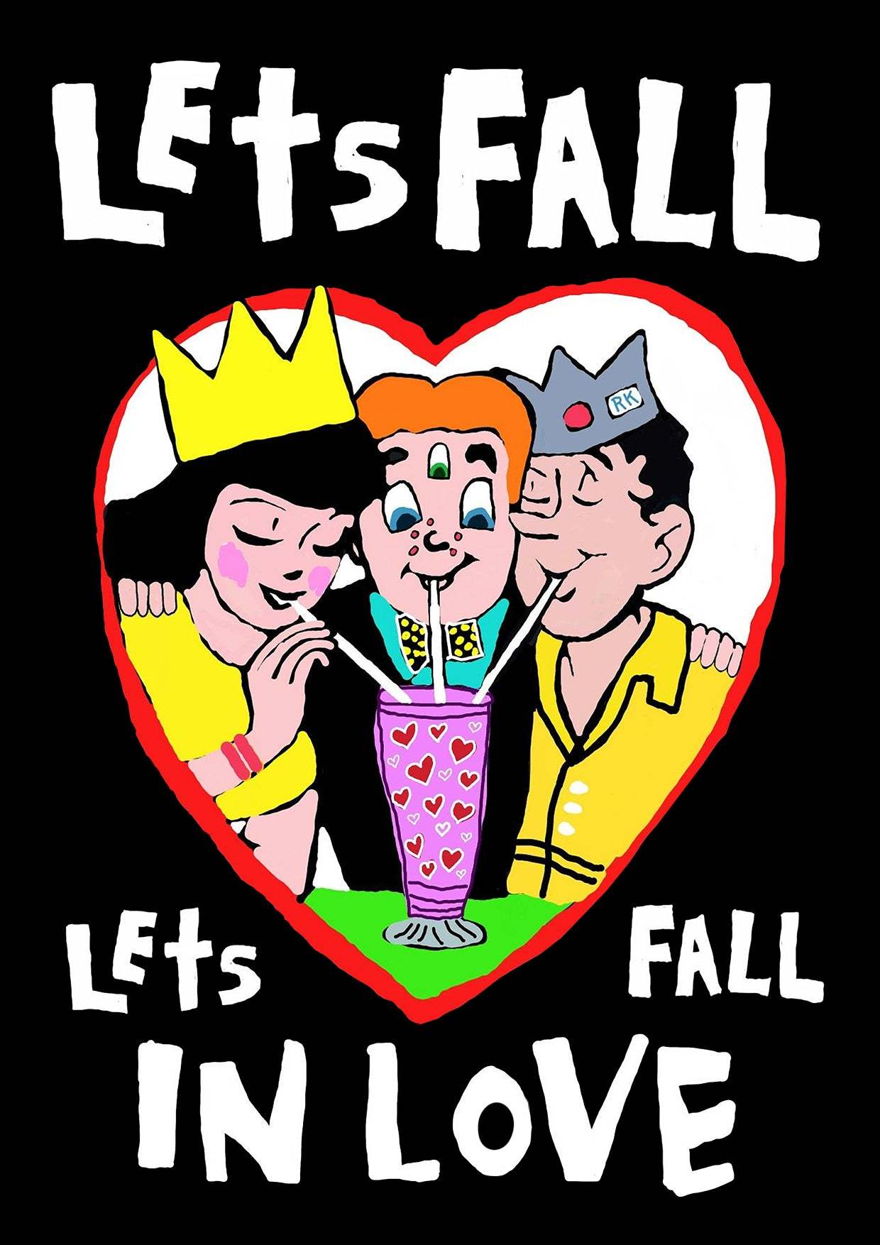 Let's Fall In Love Washed Tshirt-ClassyOutlaw