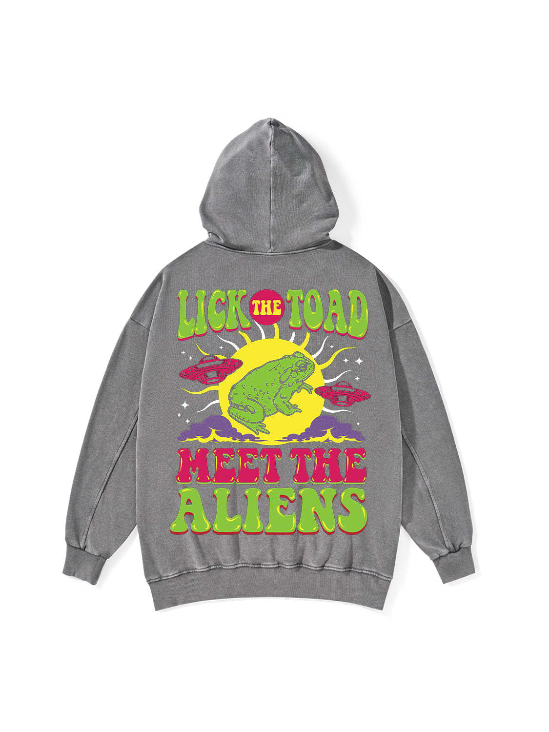 LICK THE TOAD MEET THE ALIENS WASHED HOODIE