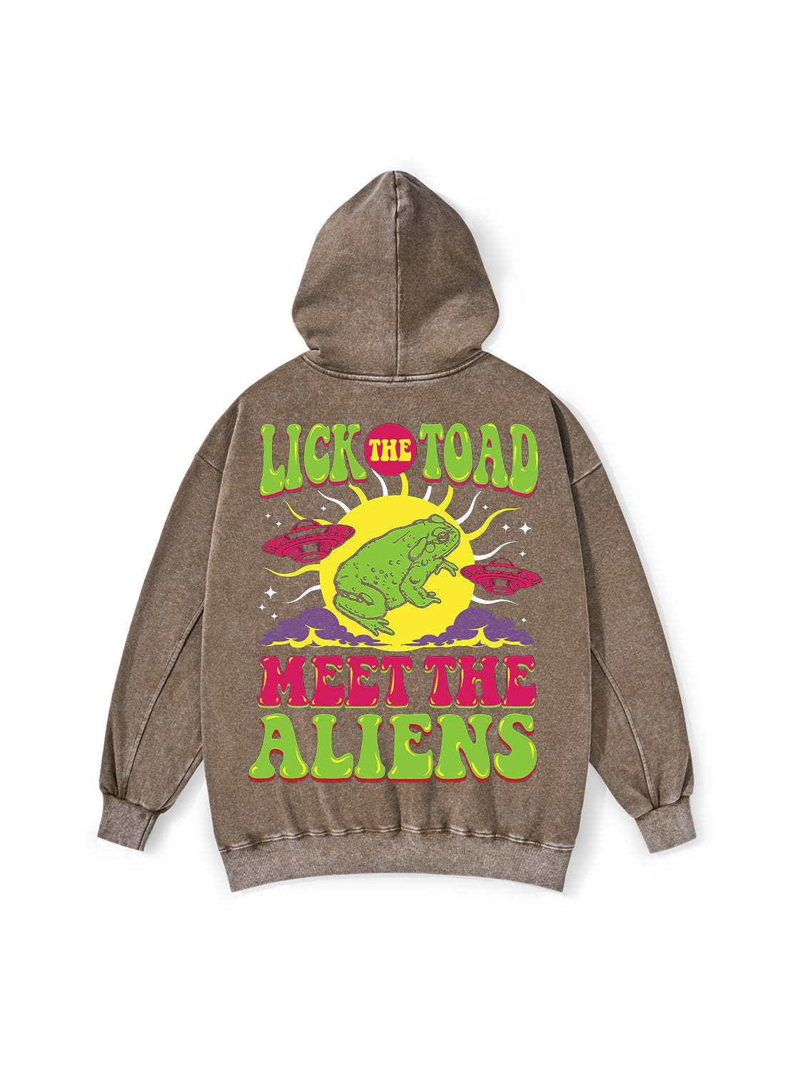 LICK THE TOAD MEET THE ALIENS WASHED HOODIE