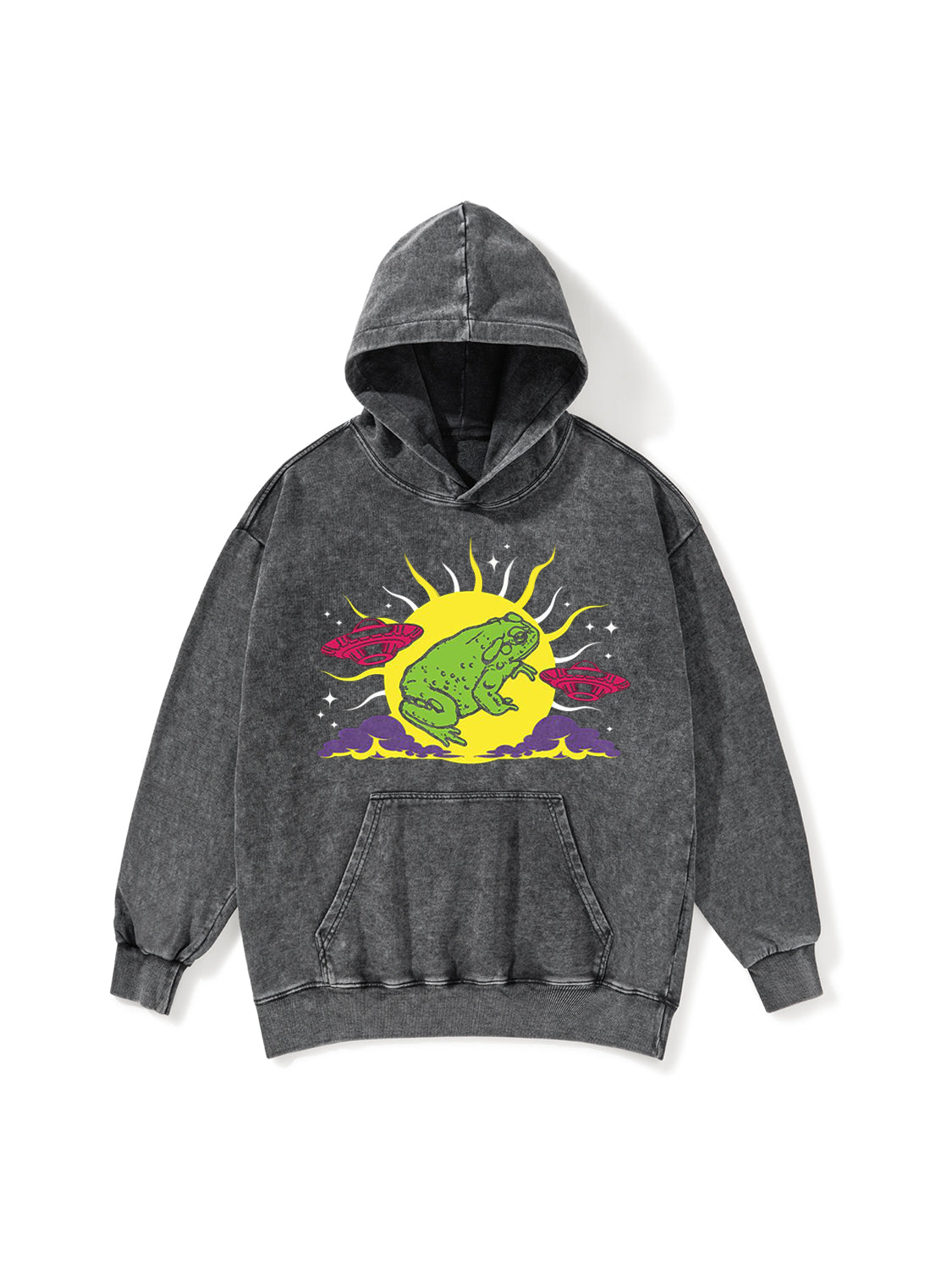 LICK THE TOAD MEET THE ALIENS WASHED HOODIE