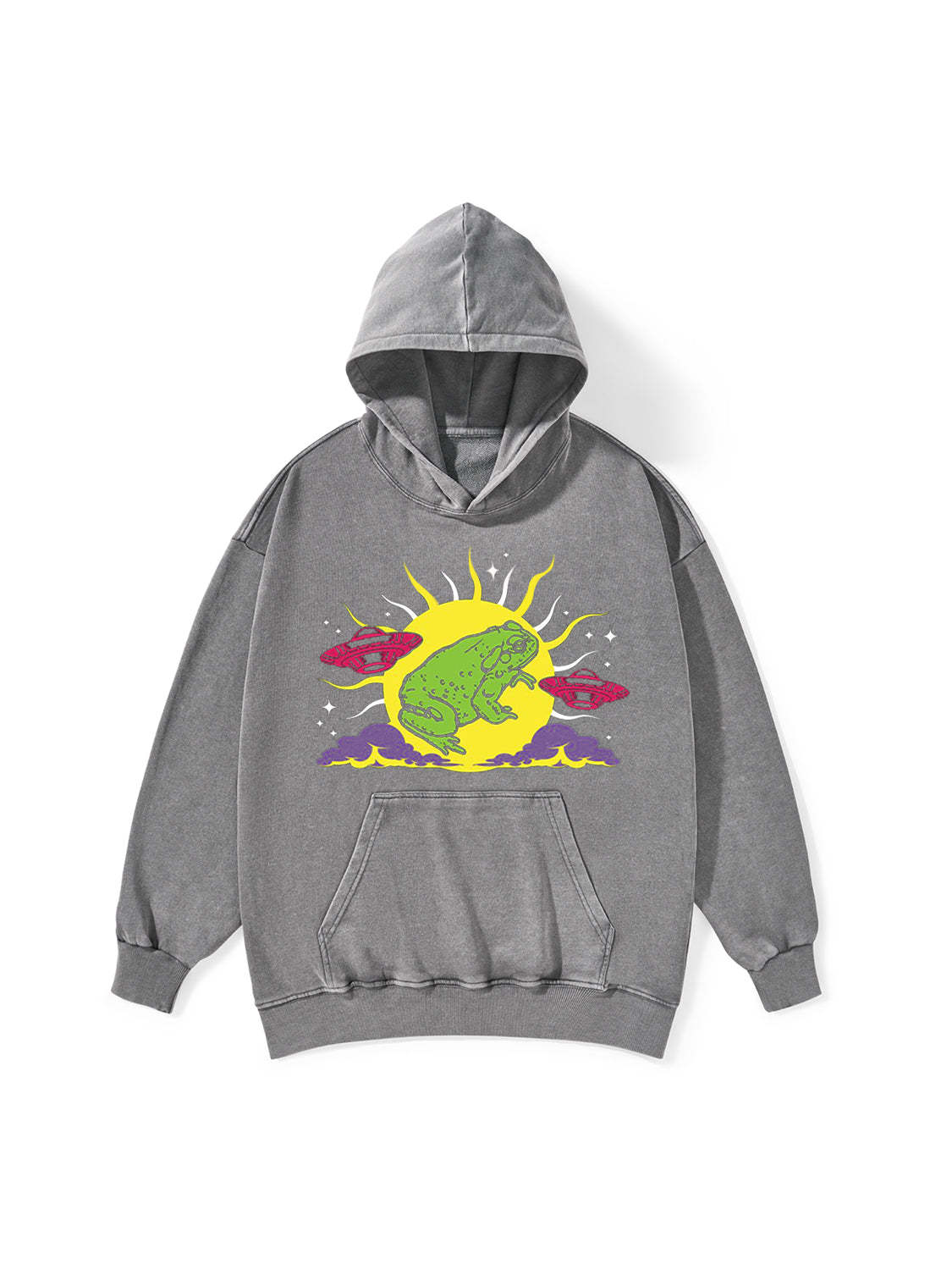 LICK THE TOAD MEET THE ALIENS WASHED HOODIE