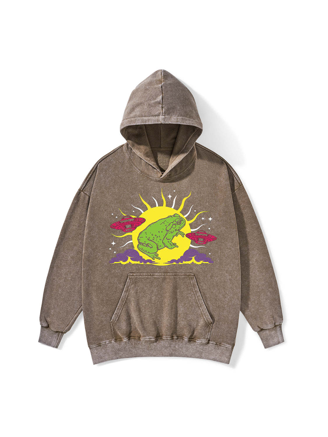 LICK THE TOAD MEET THE ALIENS WASHED HOODIE