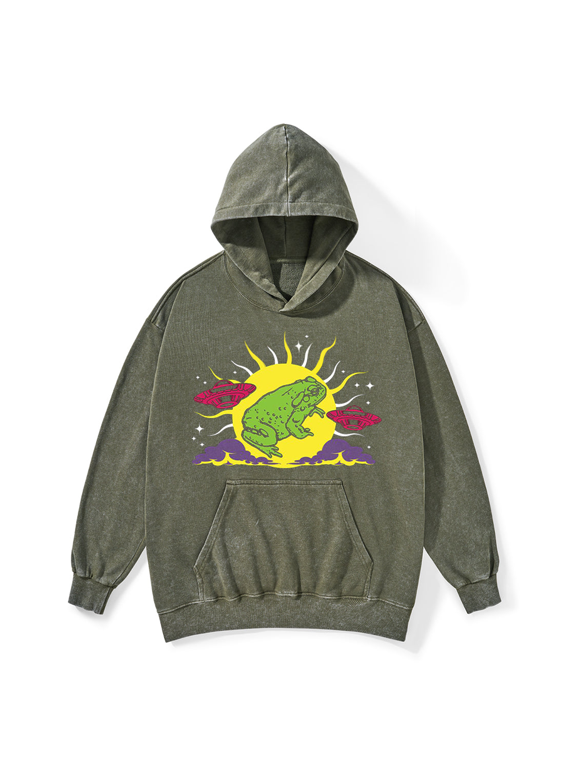 LICK THE TOAD MEET THE ALIENS WASHED HOODIE