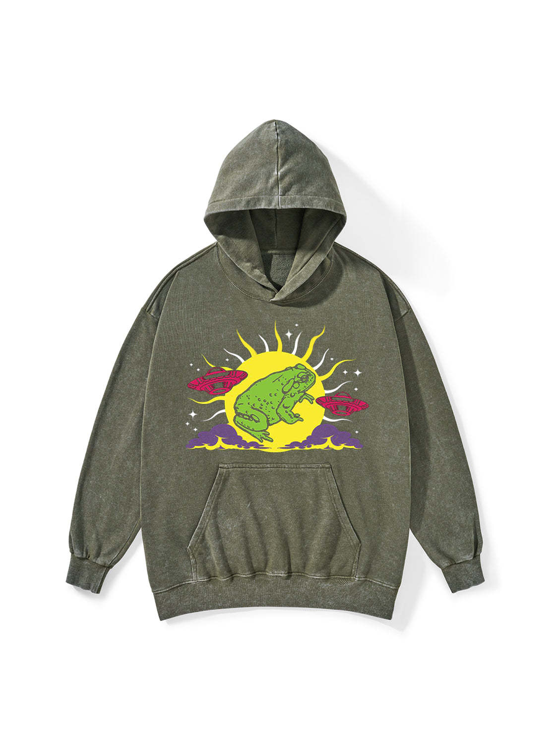 LICK THE TOAD MEET THE ALIENS WASHED HOODIE