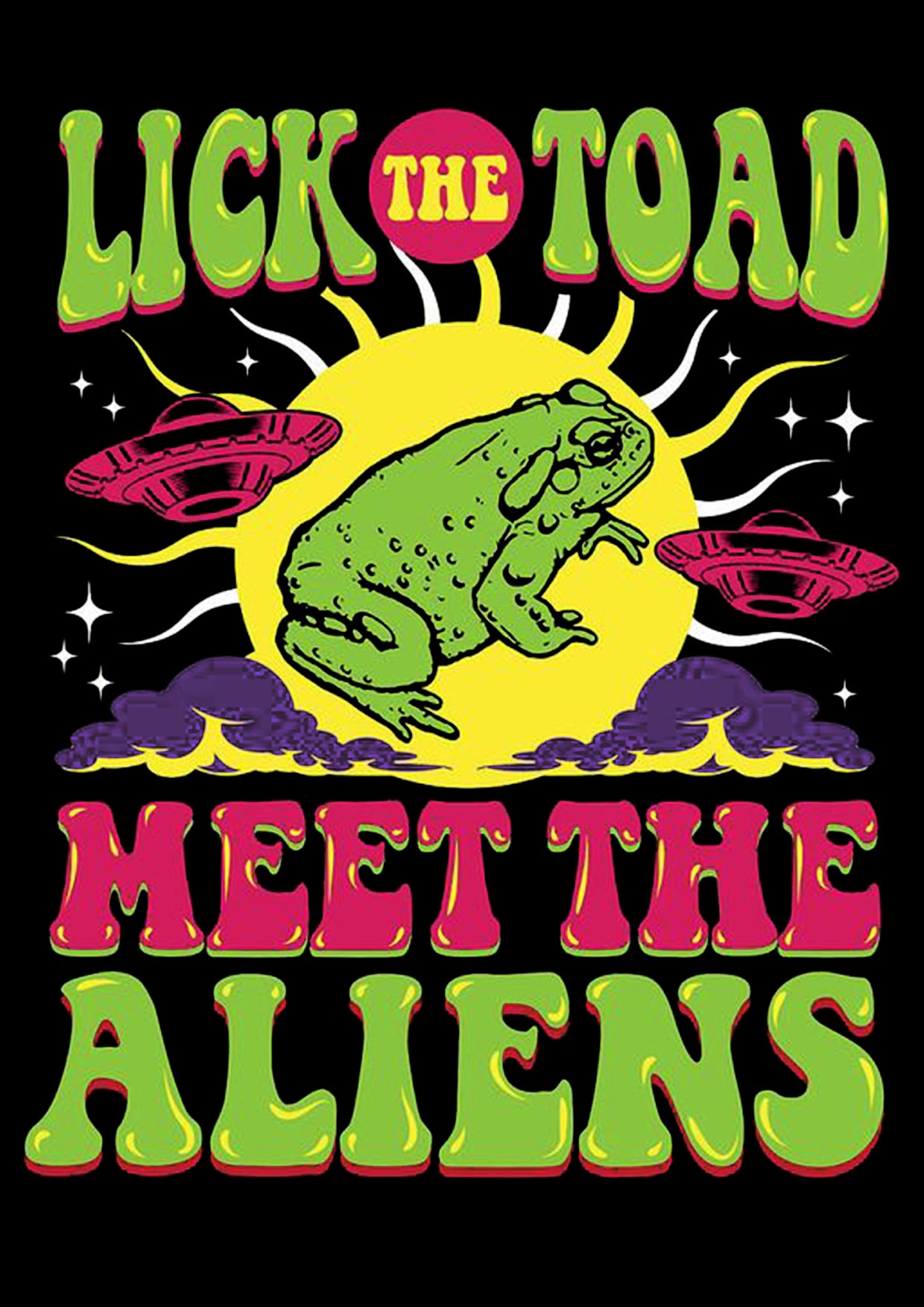 LICK THE TOAD MEET THE ALIENS WASHED HOODIE
