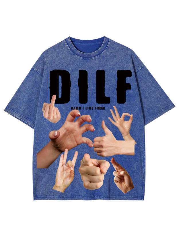 Dilf Shirt Washed Tshirt-ClassyOutlaw
