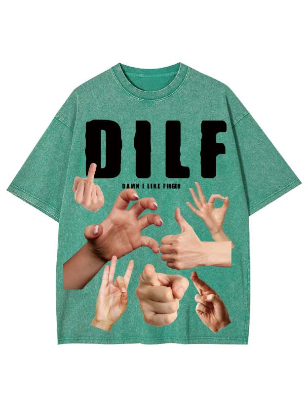 Dilf Shirt Washed Tshirt-ClassyOutlaw