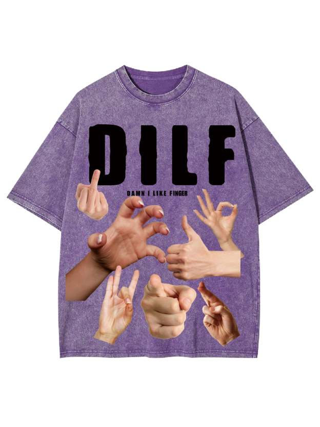 Dilf Shirt Washed Tshirt-ClassyOutlaw