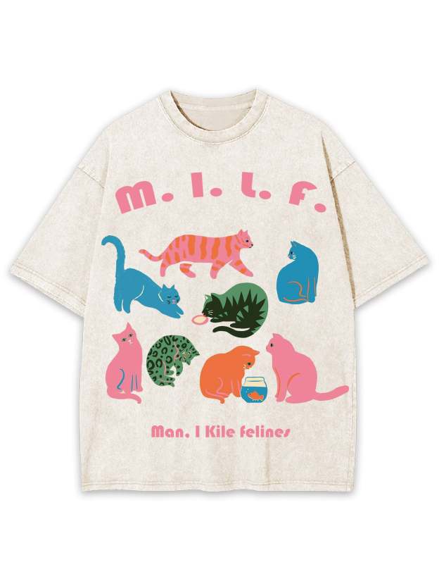 Milf Washed Tshirt-ClassyOutlaw