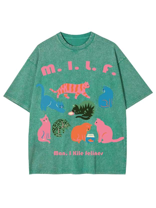 Milf Washed Tshirt-ClassyOutlaw