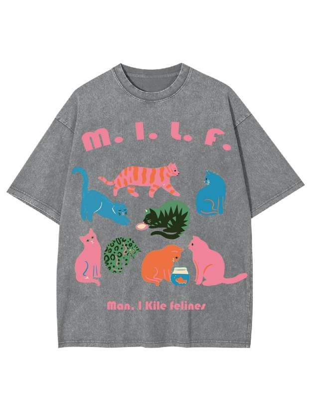 Milf Washed Tshirt-ClassyOutlaw
